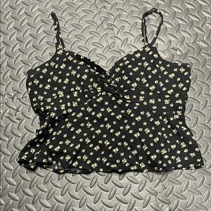 Floral Black Women's Top